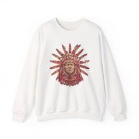 Aztec Sun Chief Feather Headdress Unisex Sweatshirt