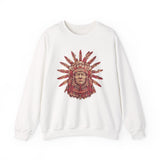 Aztec Sun Chief Feather Headdress Unisex Sweatshirt