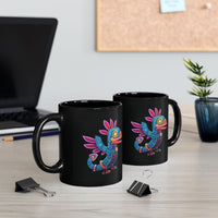 Colorful Aztec Lizard Black Mug