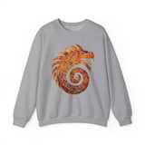 Spiral Quetzalcoatl Feathered Serpent Glyph Style Unisex Sweatshirt