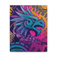 Urban Aztec Quetzalcoatl Spray-Paint Canvas
