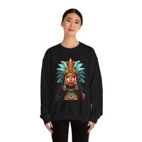 Aztec Royal Warrior Queen Portrait Illustration Unisex Sweatshirt
