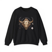 Western Longhorn Cosmic Totem Illustration Unisex Sweatshirt