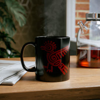 Mayan Bird Totem Symbol Black Mug