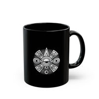 Aztec Cosmology Nahui Ollin Black Mug