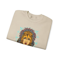 Golden Aztec Warrior Queen Illustration Unisex Sweatshirt