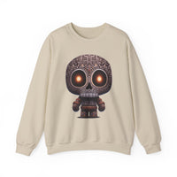 Tribal Glow Chibi Aztec Skull Unisex Sweatshirt