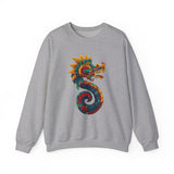 Aztec Serpent God Quetzalcoatl Modern Tribal Style Unisex Sweatshirt