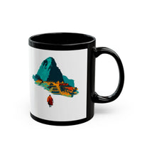 Machu Picchu Minimalist Sacred City Black Mug