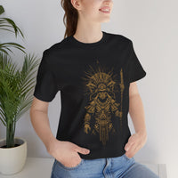 Warrior Shaman Tribal Glyph Gold Line Unisex T-Shirt