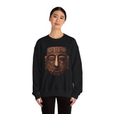 Ancient Andean Tribal Mask Stylized Face Unisex Sweatshirt
