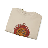 Aztec Warrior Priestess in Eagle Headdress Unisex Sweatshirt