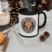 Sun Worshippers Inca Glyph Layout Black Mug