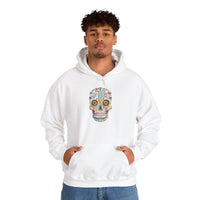 Neon Circuit Aztec Skull Cartoon Style Unisex Hoodie