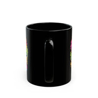 Graffiti Mayan Skull Cartoon Style Black Mug
