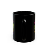 Graffiti Mayan Skull Cartoon Style Black Mug