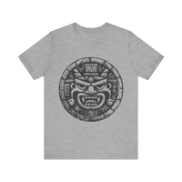 Mayan Jaguar Deity Woodcut Style Unisex T-Shirt