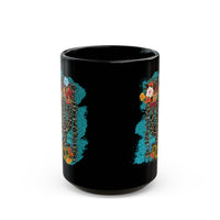 Wild Desert Bloom Cactus Illustration Black Mug