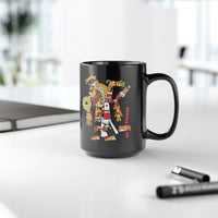 Abstract Aztec Culhua-Mexica Illustration Black Mug