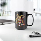 Abstract Aztec Culhua-Mexica Illustration Black Mug