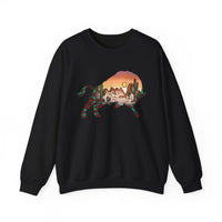 Aztec Buffalo Desert Sunset Silhouette Unisex Sweatshirt