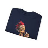 Chibi Inca Empress on Llama Unisex Sweatshirt