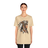 Aztec Jaguar Warrior Woman Watercolor Unisex T-Shirt