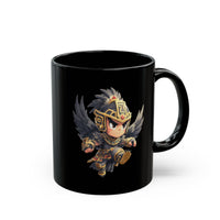 Chibi Falcon Warrior Inca Armor Black Mug