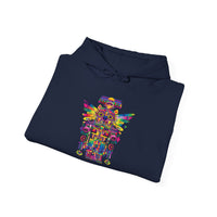 Psychedelic Mesoamerican Totem Mask Unisex Hoodie