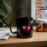 Glowing Aztec Sacrificial Heart Black Mug