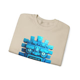 Tlaloc Rain God Blue Mask Glyph Style Unisex Sweatshirt