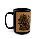 Tribal Spirit Glyph Symbol Illustration Black Mug