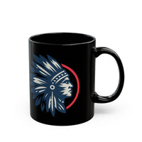 Tribal Visionary Chief Emblem Illustration Black Mug