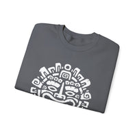 Andean Dual God Symmetry Tribal Glyph Style Unisex Sweatshirt