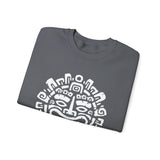 Andean Dual God Symmetry Tribal Glyph Style Unisex Sweatshirt