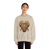 Aztec Golden Solar Deity Mask Unisex Sweatshirt