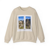 Funny Llama at the Window with Machu Picchu View Unisex Sweatshirt
