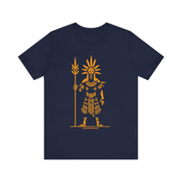 Sun Staff Shaman Tribal Symbol Gold Line Unisex T-Shirt
