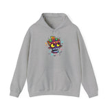 Cyber Aztec Skull Cartoon Style Unisex Hoodie