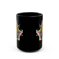 Maya Corn Mural Street Art Black Mug