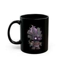 Shadow Aztec God with Glowing Eyes Black Mug