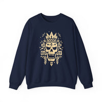 Ah Puch Skull Crown Mayan Glyph Style Unisex Sweatshirt