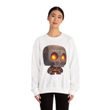 Glow-Eyed Tribal Stone Skull Unisex Sweatshirt