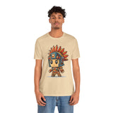 Chibi Aztec Warrior Cartoon Style Unisex T-Shirt