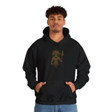 Warrior Shaman Tribal Glyph Gold Line Unisex Hoodie