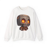 Glow-Eyed Tribal Stone Skull Unisex Sweatshirt