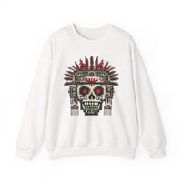 Pixel Art Aztec Skull Totem Unisex Sweatshirt