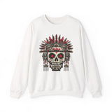 Pixel Art Aztec Skull Totem Unisex Sweatshirt