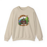 Leopard Aztec Pumpkin & Cactus Vibes Illustration Unisex Sweatshirt