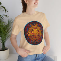 Neon Aztec Calendar Unisex T-Shirt